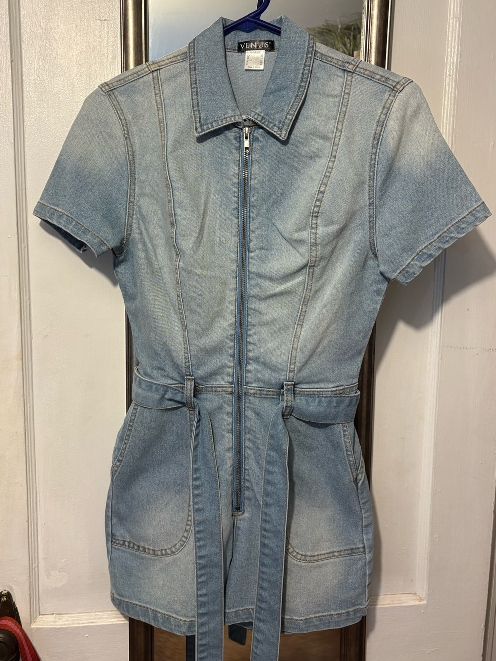VENUS Light Blue Denim Romper